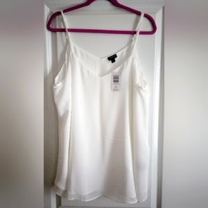 Torrid White Chiffon Cami
